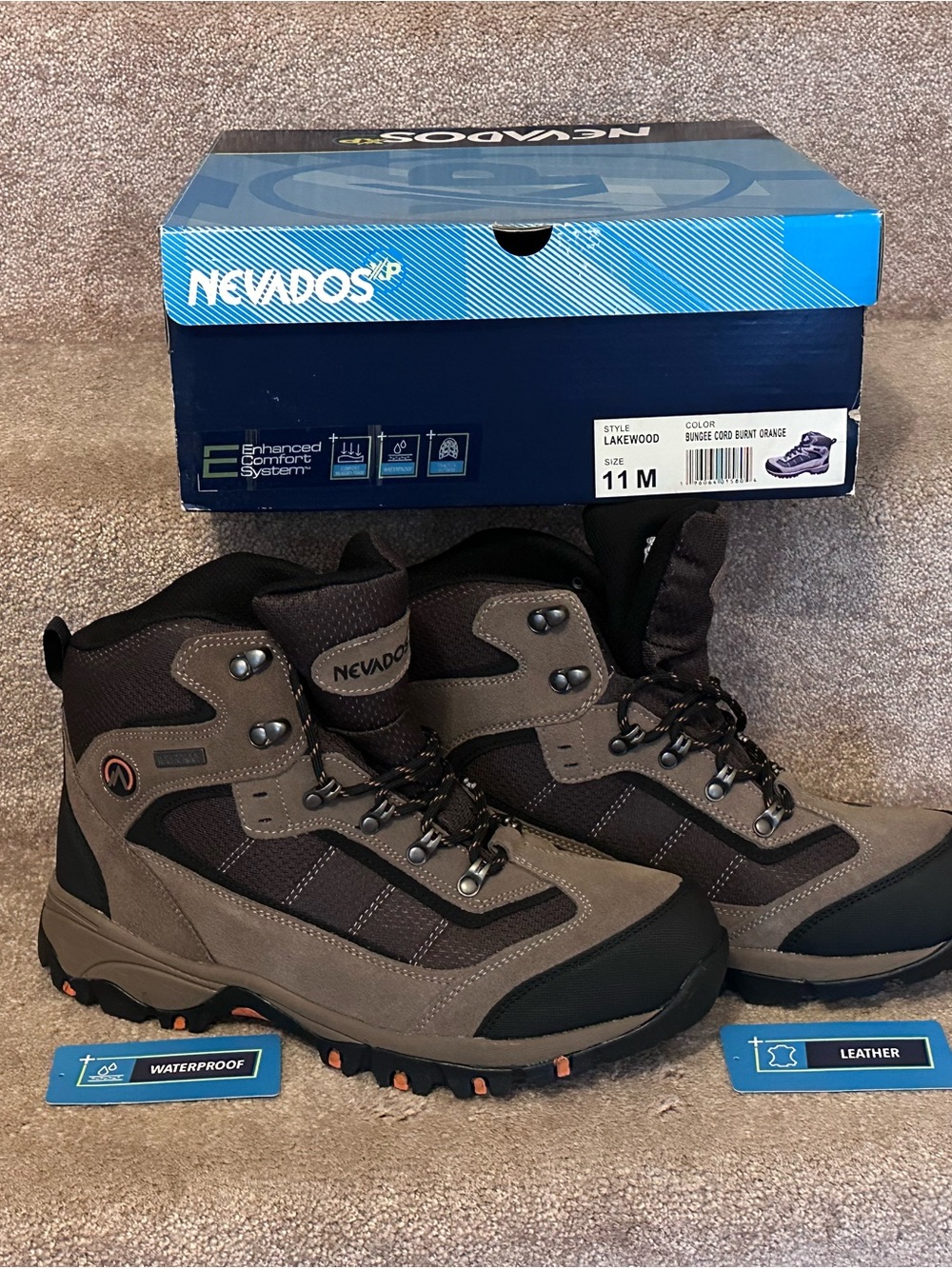 Nevados Lakewood Men's Waterproof Brown Hiking Boots